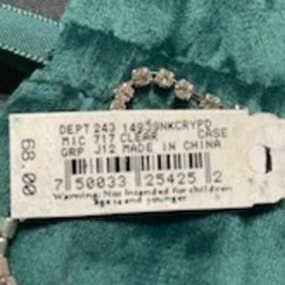 Cezanne Bridal Necklace Crystal Rhinestone Wedding Jewelry Silver Tone - Picture 2 of 2